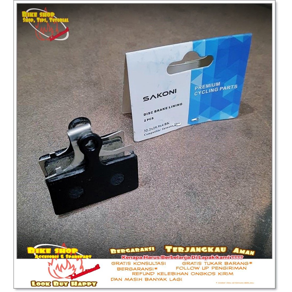 KAMPAS CAKRAM SAKONI - DISC BRAKE PADS SAKONI 32.2 x 29.9 x 4 MM Sepeda MTB BMX