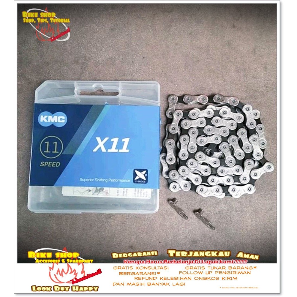 RANTAI MTB KMC 11 SPEED SILVER Sepeda MTB BMX