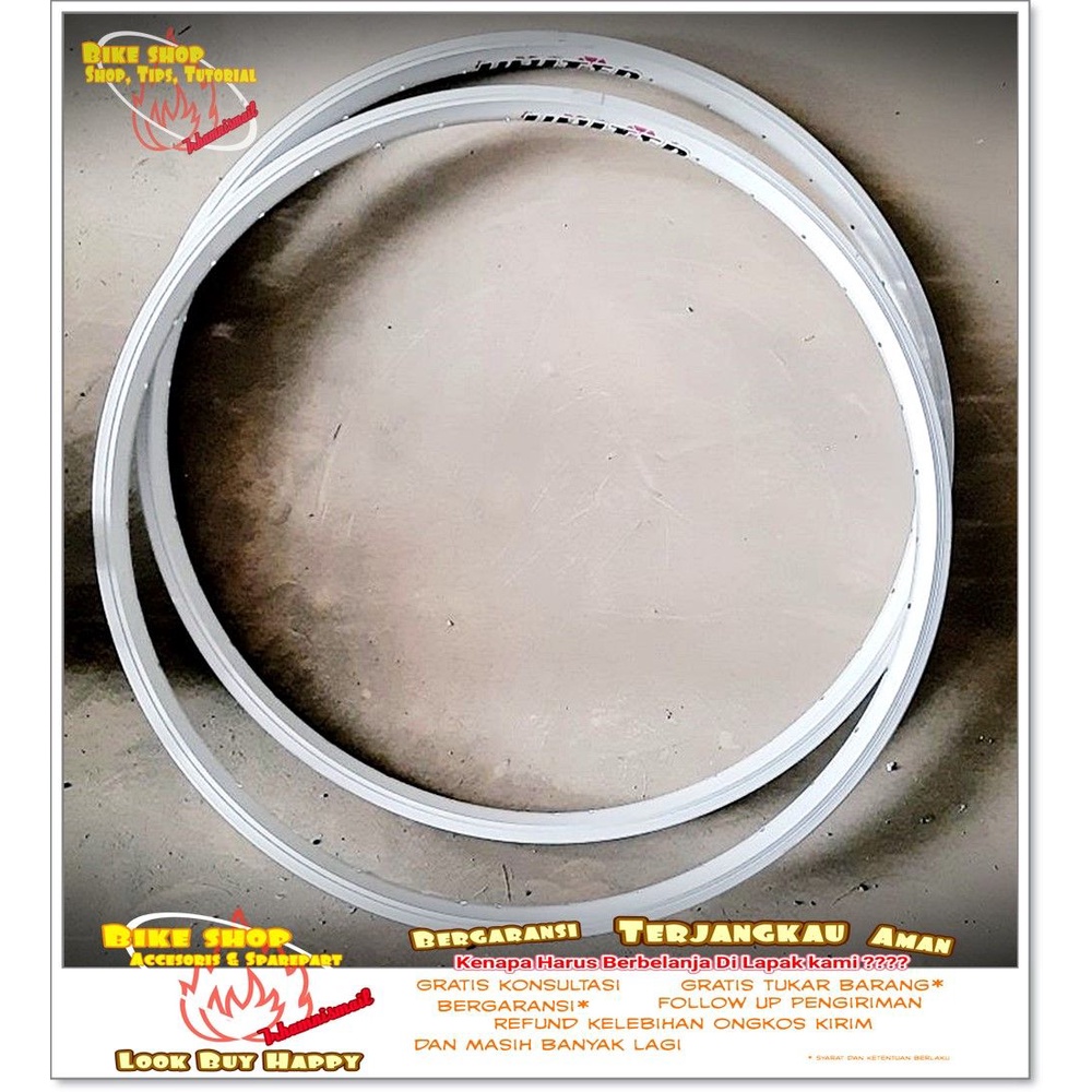 RIMS - VELG UNITED 26&quot; SILVER ALLOY SINGLE WALL 36 HOLE 1002 Sepeda MTB BMX