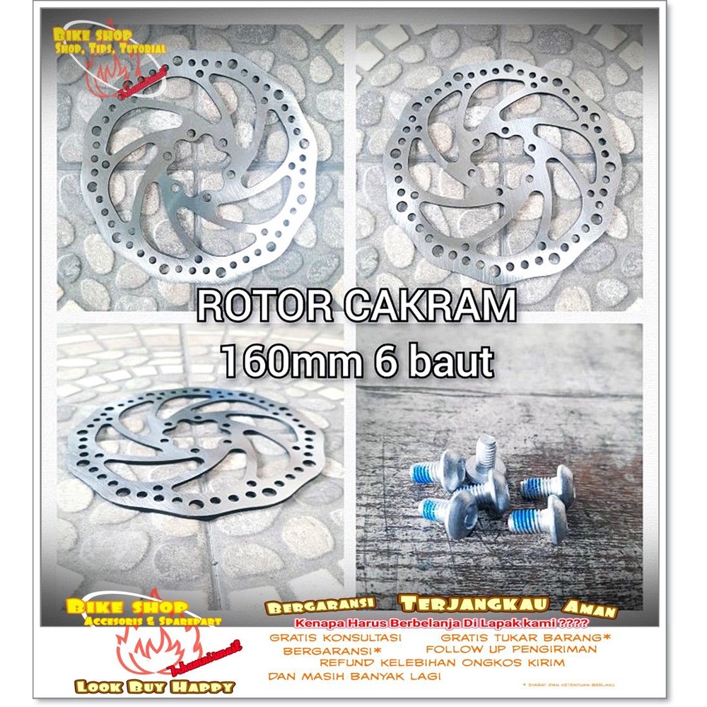 ROTOR MTB SIX BOLT 6 BAUT 140mm Rotor Sepeda MTB BMX