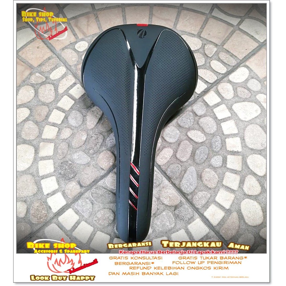 SADEL MTB VELO HITAM MERAH 3389 Sepeda MTB BMX