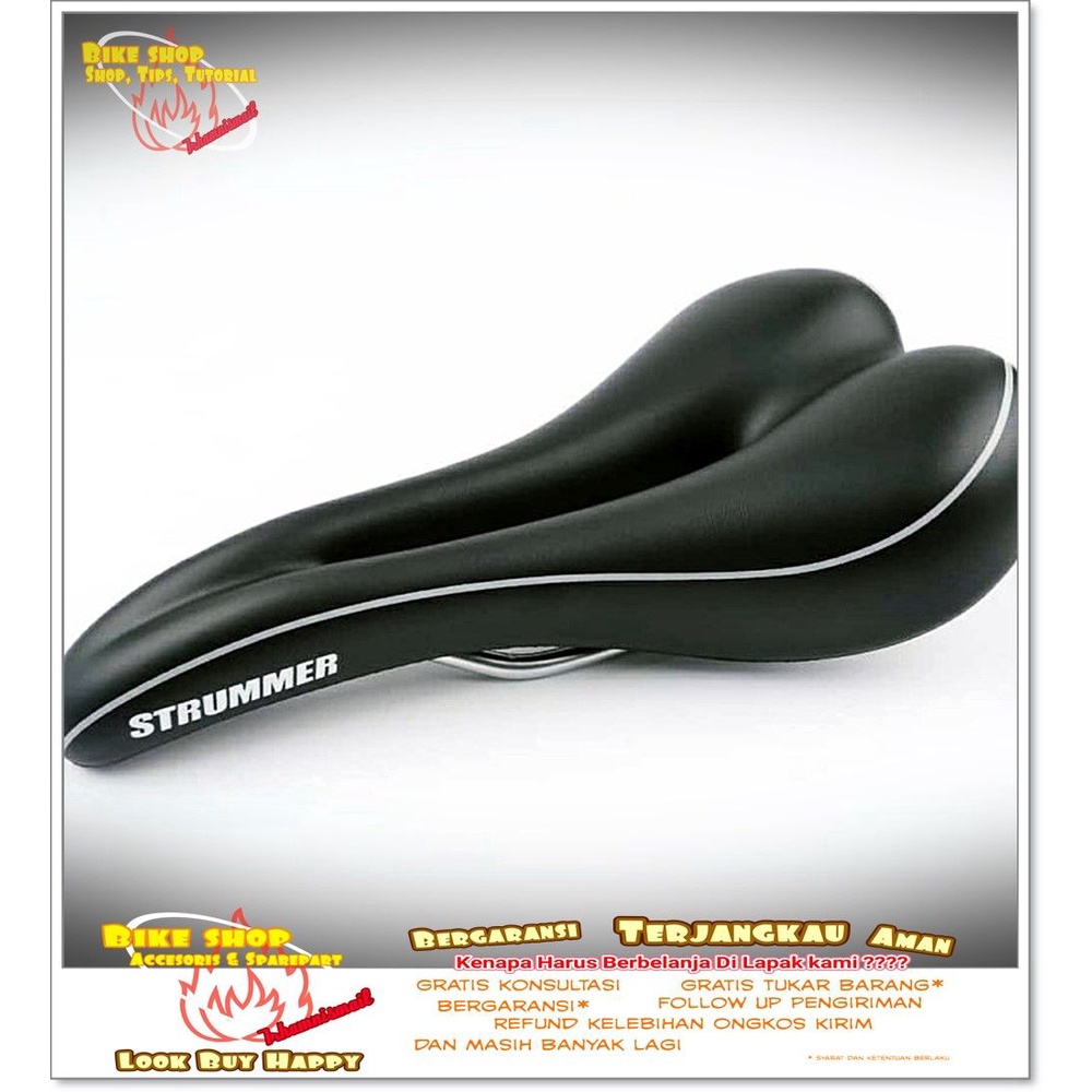 SADEL STRUMMER HITAM 5741 SADEL Sepeda MTB BMX