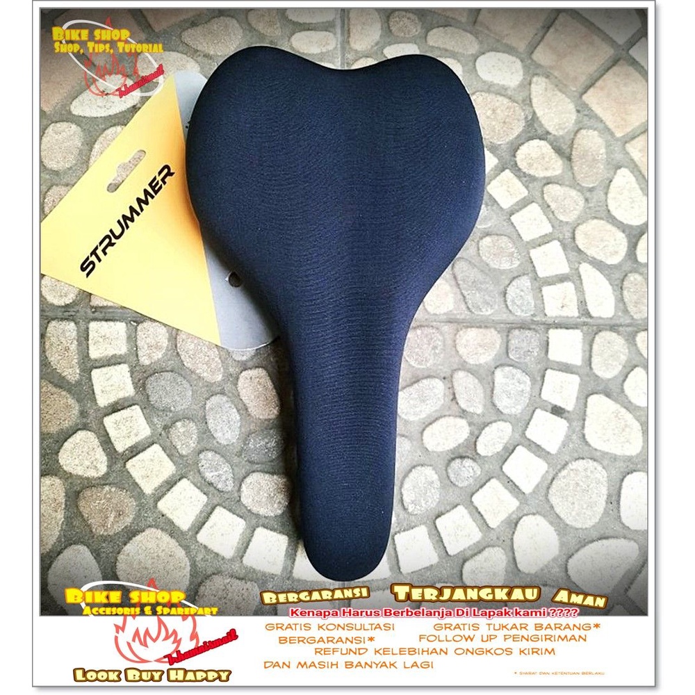 SADEL STRUMMER HITAM 4524 GEL SADEL Sepeda MTB BMX