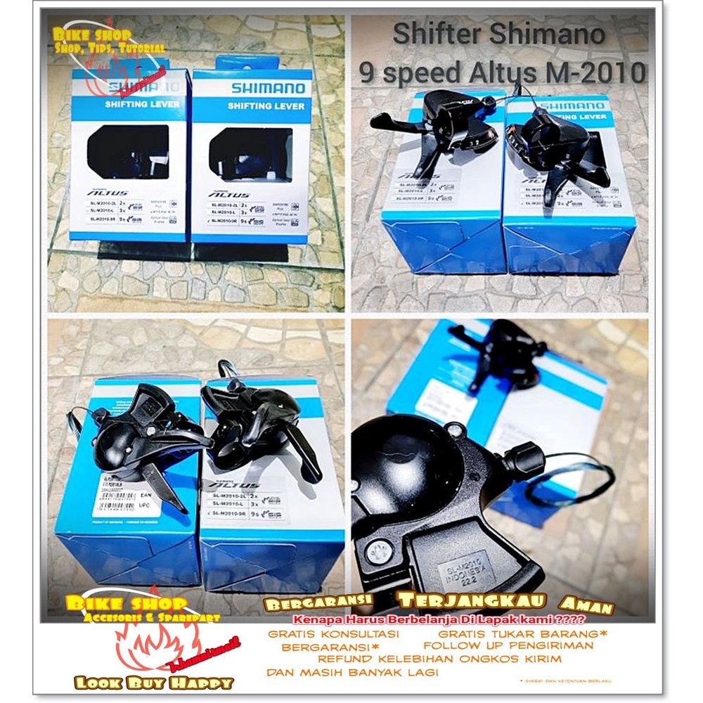 Shifter Shimano 9 speed Altus M-2010 Sepeda MTB BMX