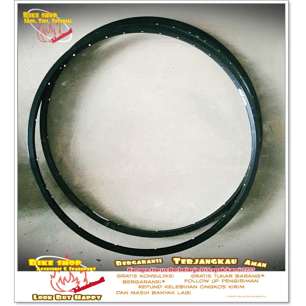 VELG RIMS 24 GENIO BLACK ALLOY 36H Sepeda MTB BMX