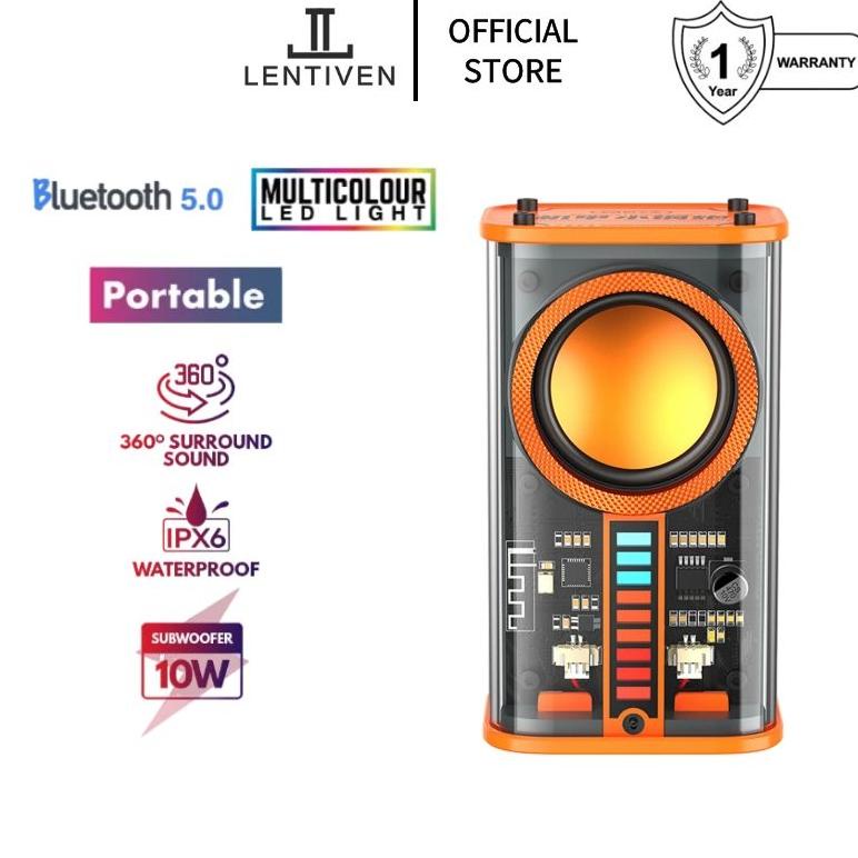 TODAY SALE LENTIVEN SPEAKER BLUETOOTH MINI WIRELESS WITH LED COLORFUL LIGHT K07