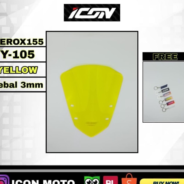 Terlaku. visor Aerox ICON Y105 yellow