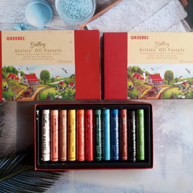 

Artists Greebel Gallery Oil Pastels 12 Colours Crayon Premium 12 Warna Kualitas Premium