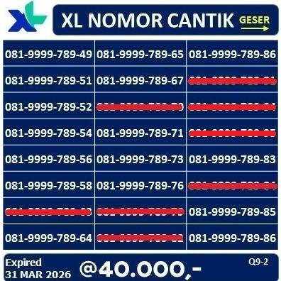 TERBAIK NOMOR CANTIK XL TRIPLE EKOR DAN 087777-XX