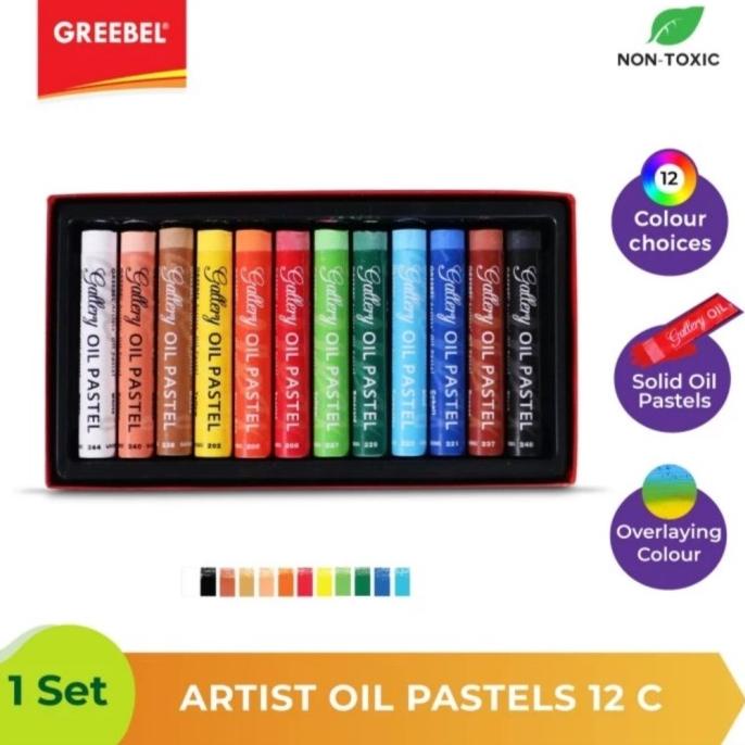 

Greebel Artist Oil Pastels 12 Color. Dijamin Puas