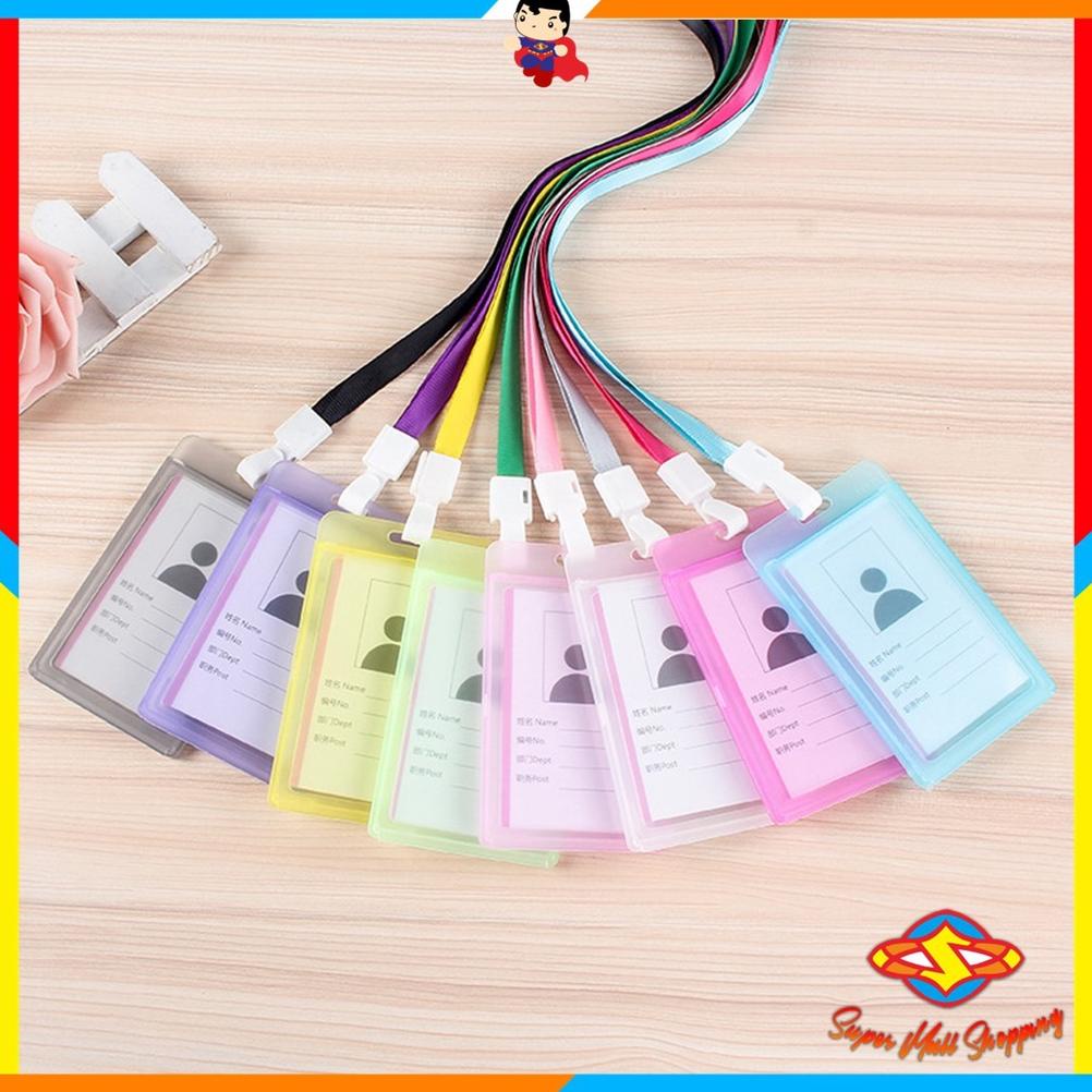

Promo Sms Name Tag Id Card Transparant Gantungan Kartu Nama Plastik Vertical Lanyard Potrait Motif Polos Warna Warni Tanda Pengenal Bening Horizonta