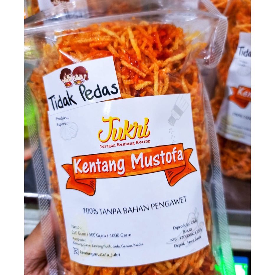 

Dijual KENTANG MUSTOFA JUKRI Ukuran 250 Gram BEST SELLER!! Kualitas Premium / Kentang Mustofa HALAL / Tanpa Bahan Pengawet / Kering Kentang / Kentang Balado
