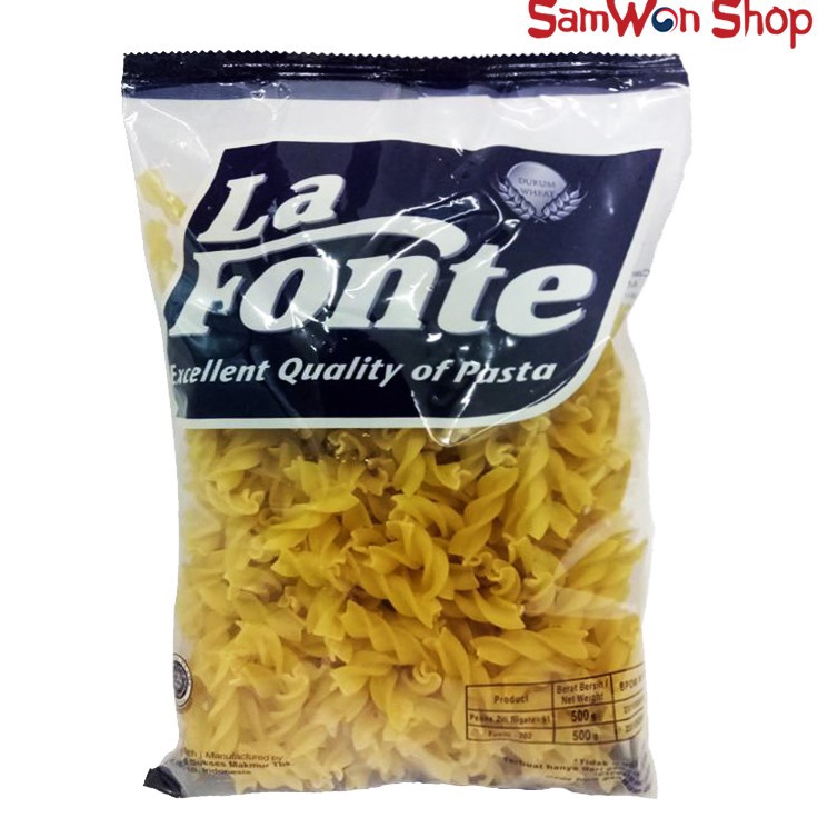 

Terlaris LA FONTE FUSILLI NO.202 500 GR - LAFONTE MAKARONI SPIRAL PASTA SEHAT LEZAT Best