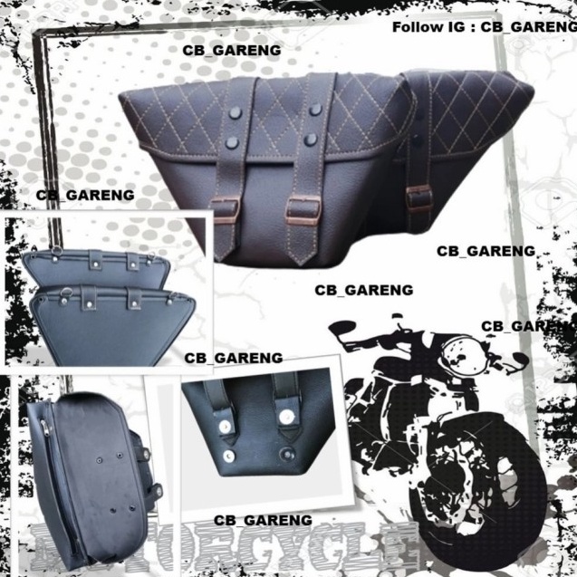 BigSale Tas Motor Custom CB Japstyle / Sidebag Motor Custom Japstyle CB