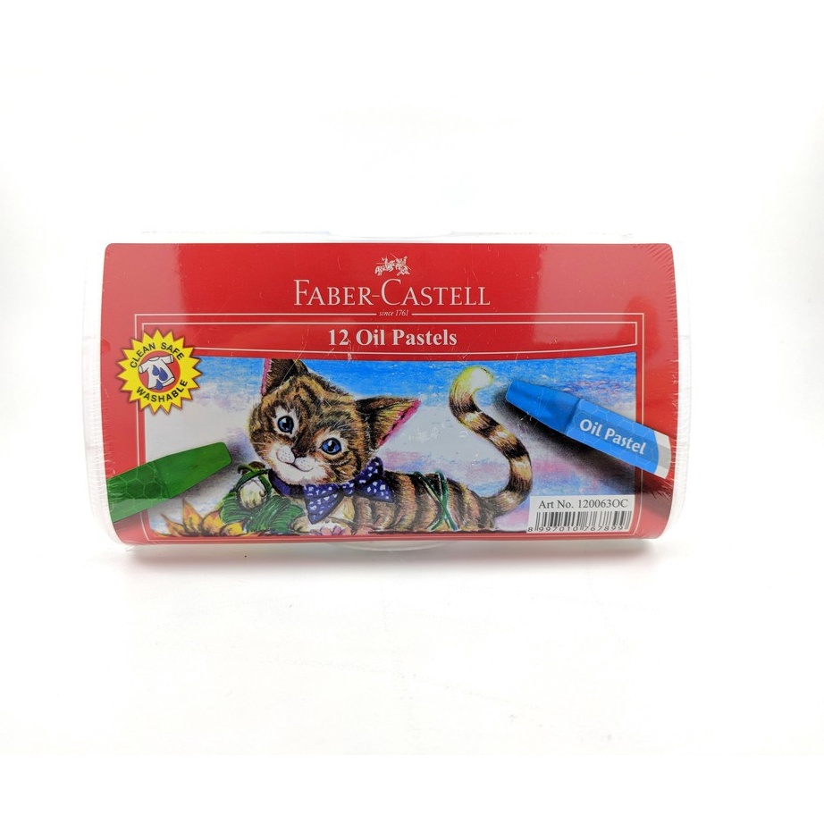 

❇Ready✵↕ Crayon / Krayon Oil Pastel - Faber Castell 12 Warna Box Transparan MURAH C49 ➢