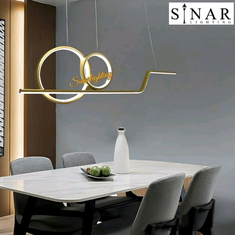 Lampu gantung Meja makan minimalis Gold V92109