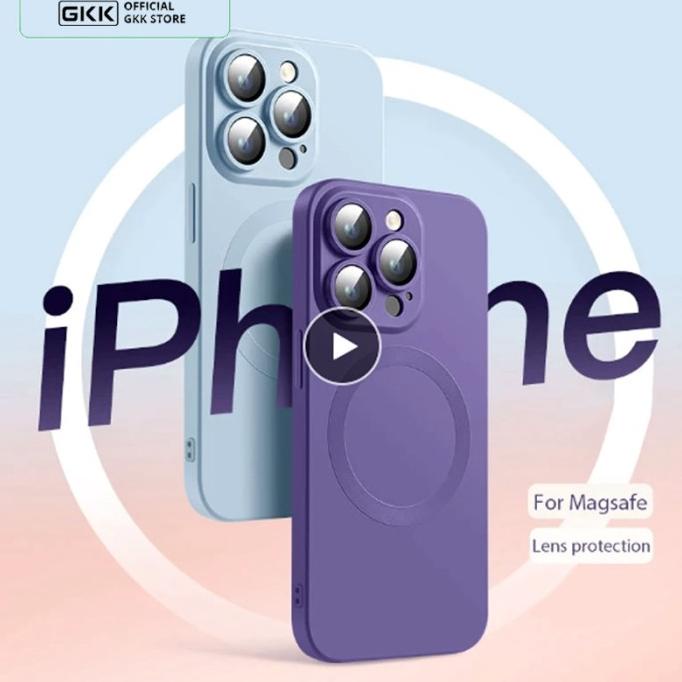 Casing Magsafe iPhone 11 12 13 14 Pro Max Softcase Color Anti Yellow