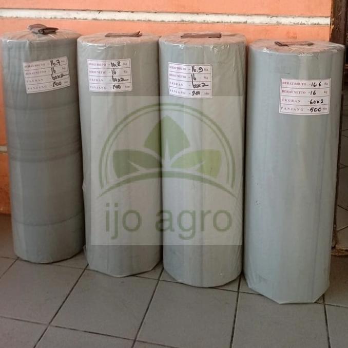 plastik mulsa murah hitam perak 1 roll lebar 1,2 m panjang 500 m