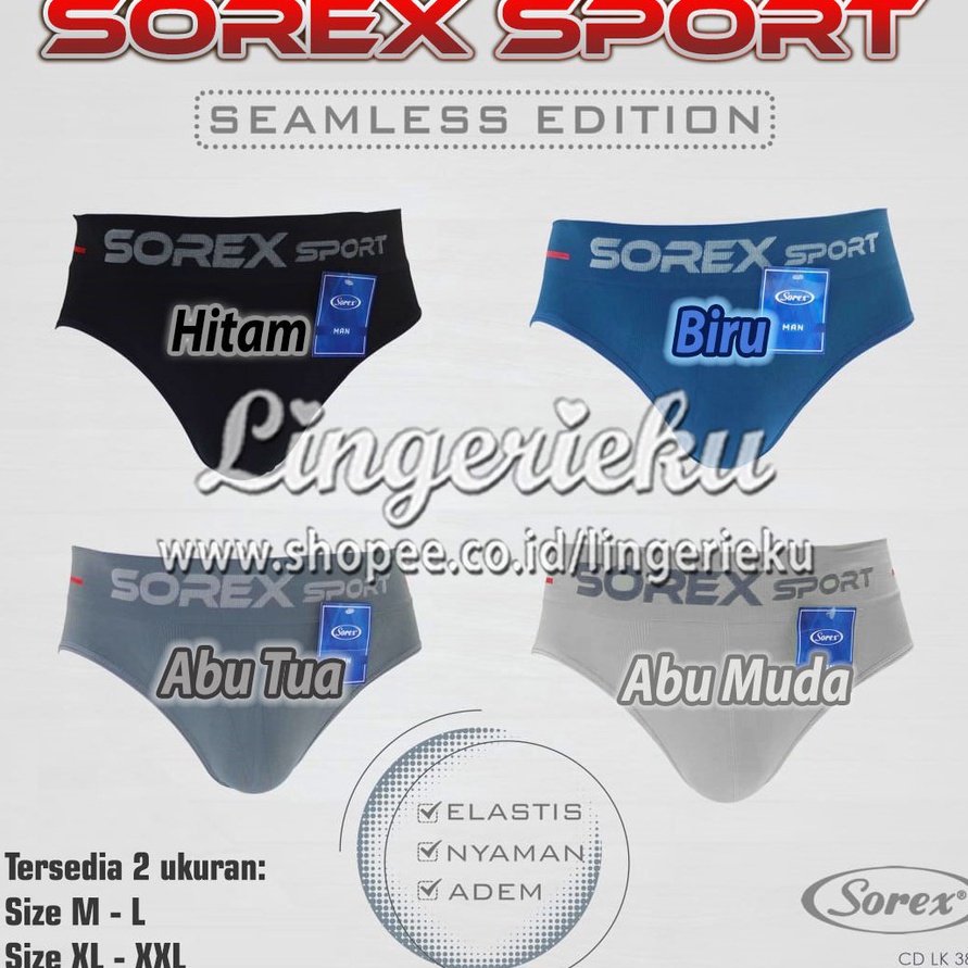 Terlaku.. Sorex 3801 CD Celana Dalam Segitiga Pria Sport Sorex Man ⋆