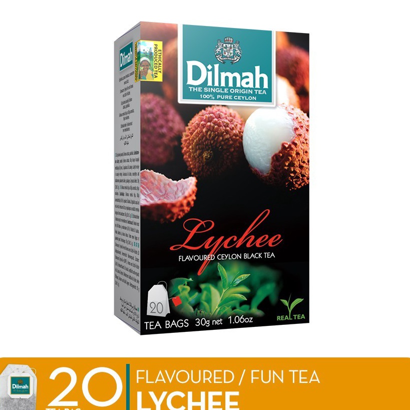 

Stok Banyak Teh Dilmah No Envelope 20 sachet Lychee