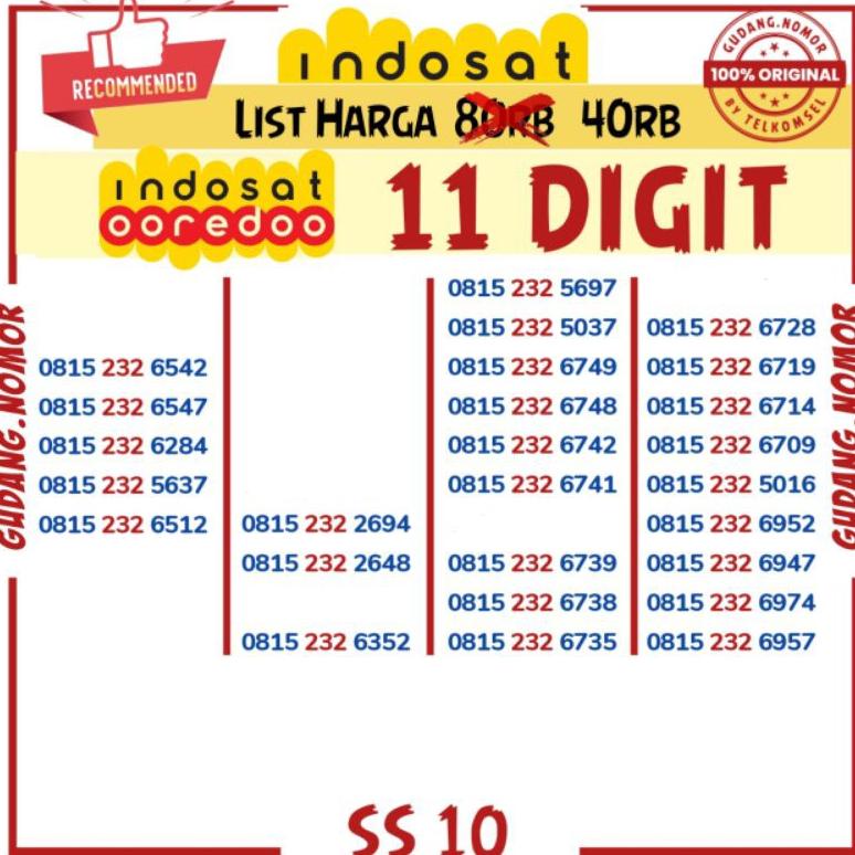 TREND INDOSAT 10 DIGIT 11 DIGIT  IM3 10 DIGIT NOMOR CANTIK INDOSAT 11 DIGIT 12 DIGIT NOMER CANTIK IN