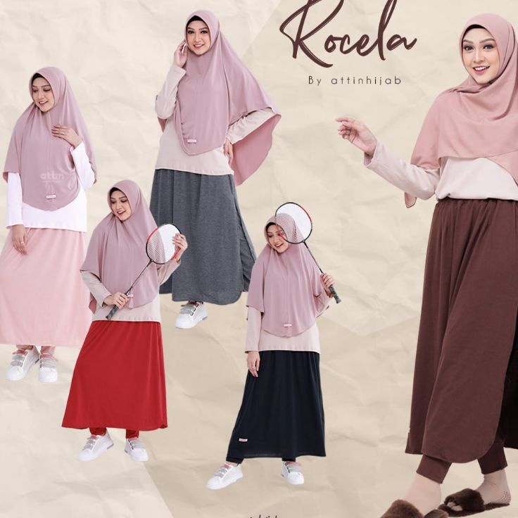 WVZD7027 Terbaru Rocela Rok Celana Olahraga Wanita Muslimah Celana Olahraga Wanita Adem Nyaman Simpl