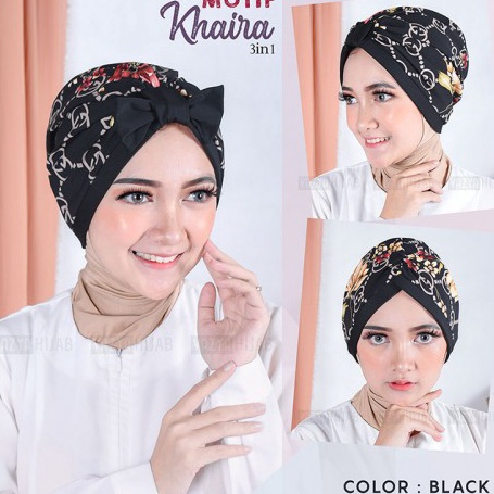 Sale KHAIRA Jilbab Turban Instan Motif Wanita Dewasa Langsung Pakai - Hijab Kerudung Turban Instant