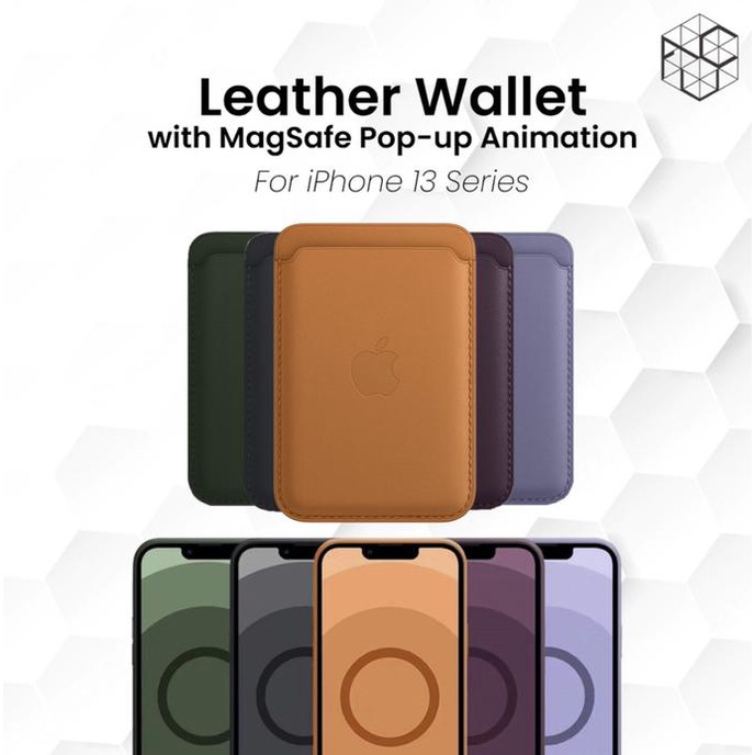 Leather Wallet with MagSafe Pop-up Animation iPhone 13 Series