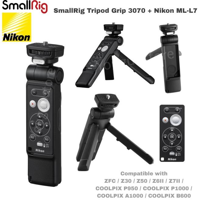 Nikon ML-L7 Bluetooth Remote Control + SmallRig Tripod Grip 3070