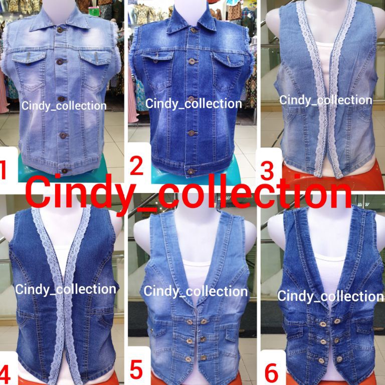 Serbuuuu.. ROMPI JEANS WANITA TEBAL L XL ROMPI CEWEK ROMPI WANITA VEST DENIM OUTER Trendy Terbaru Ke