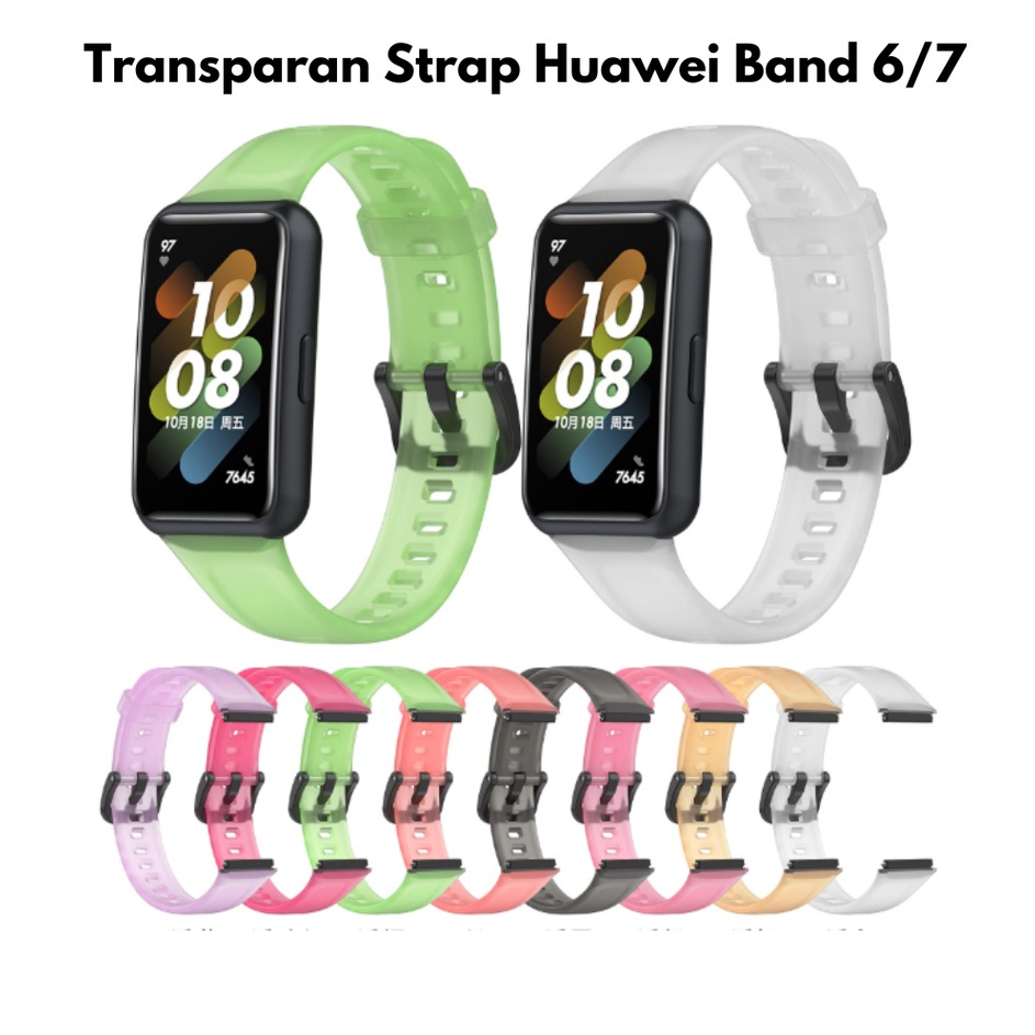 ` M Strap Transparent Clear Color for HUAWEl band 6/Honor Band 6/Band 7 Diskon Promo_