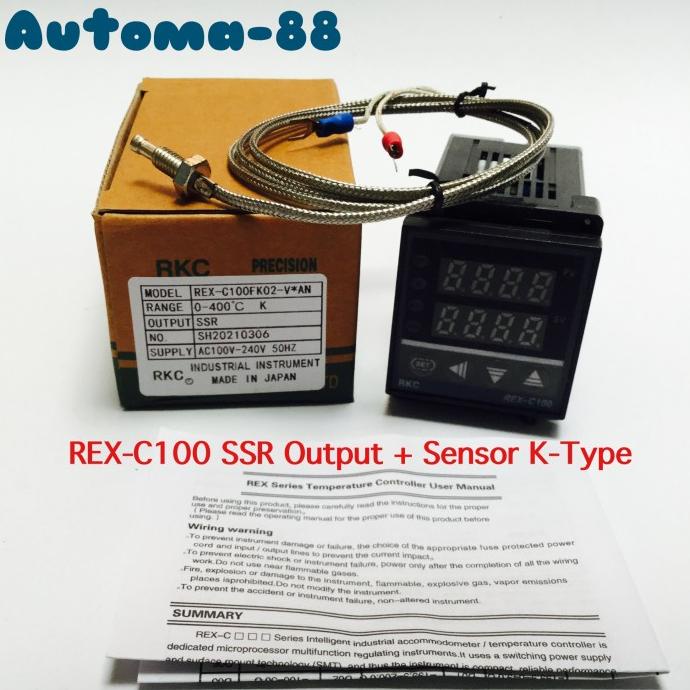 Paket RKC Rex C100 Japan Rex-C100FK02-V*AN Out SSR Sensor Thermocouple