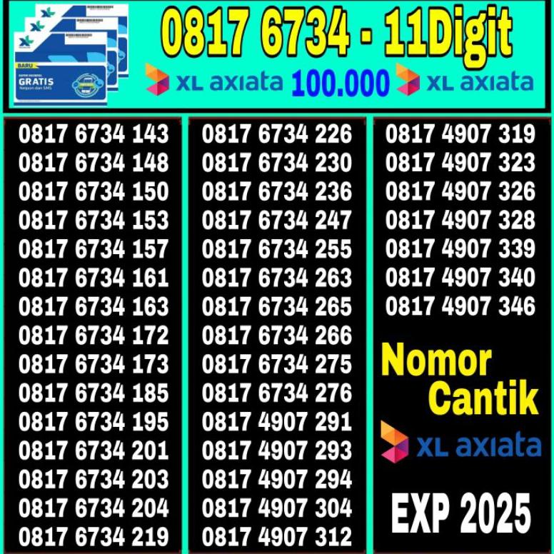 TERBARU NOMOR CANTIK XL AXIATA PANCA 77777