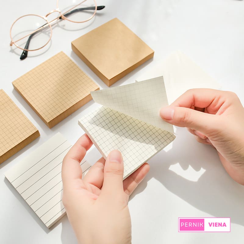 

| STICKY NOTE NOTES MEMO KRAFT PAPER SERIES BROWN WHITE BASIC VINTAGE KERTAS CATATAN PENGINGAT