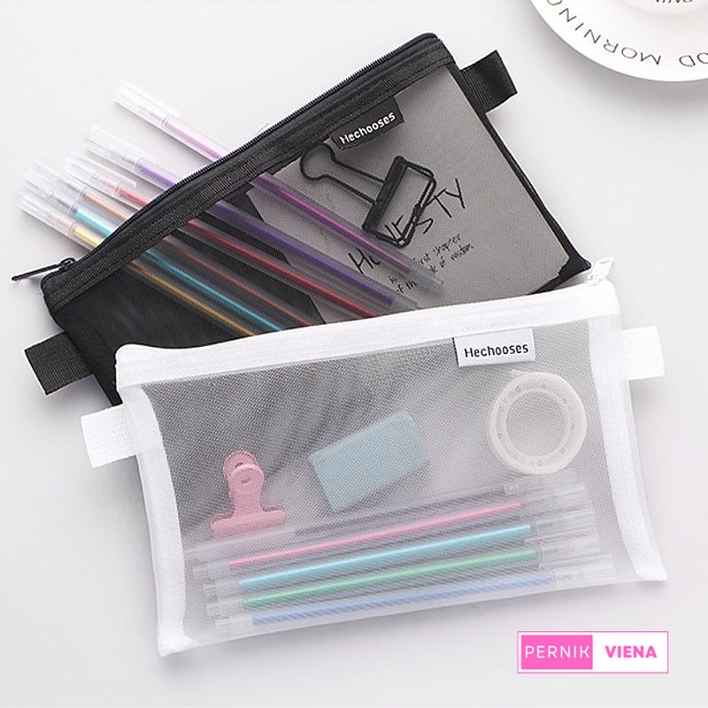 

KOTAK PENSIL / TEMPAT PENSIL JARING TRANSPARAN / TEMPAT PENSIL TRANSPARANT POLOS IMPORT