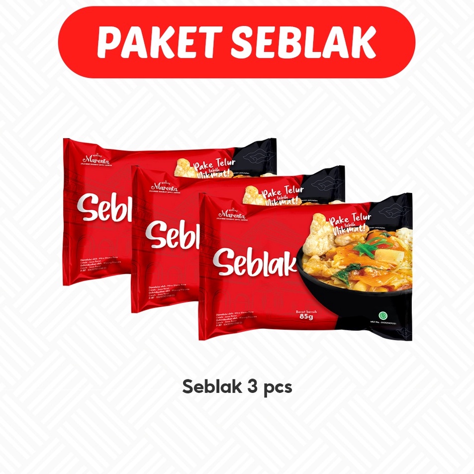 

➯✽✷ MARENTA [ 3 PCS ] Paket Seblak Instan Komplit Ready