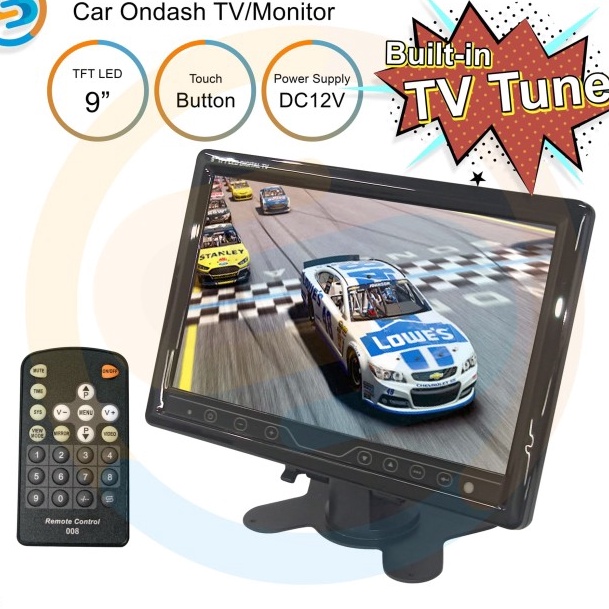 »Terkini» monitor tv ondash tft led 9 inch with tv tuner - monitor mobil nwa