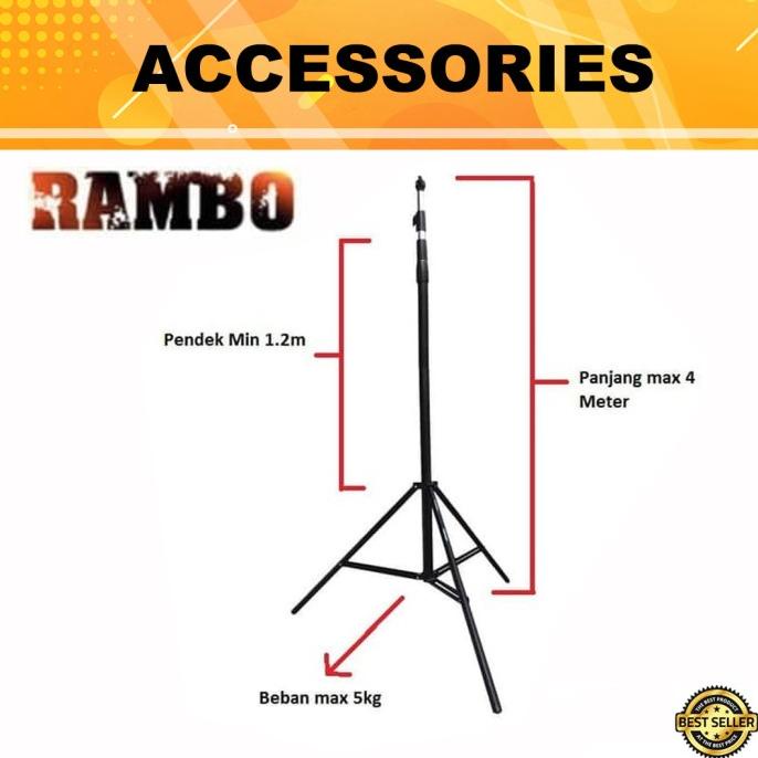 Tripod EXCELL Rambo Light Stand 4m Stand Studio Foto