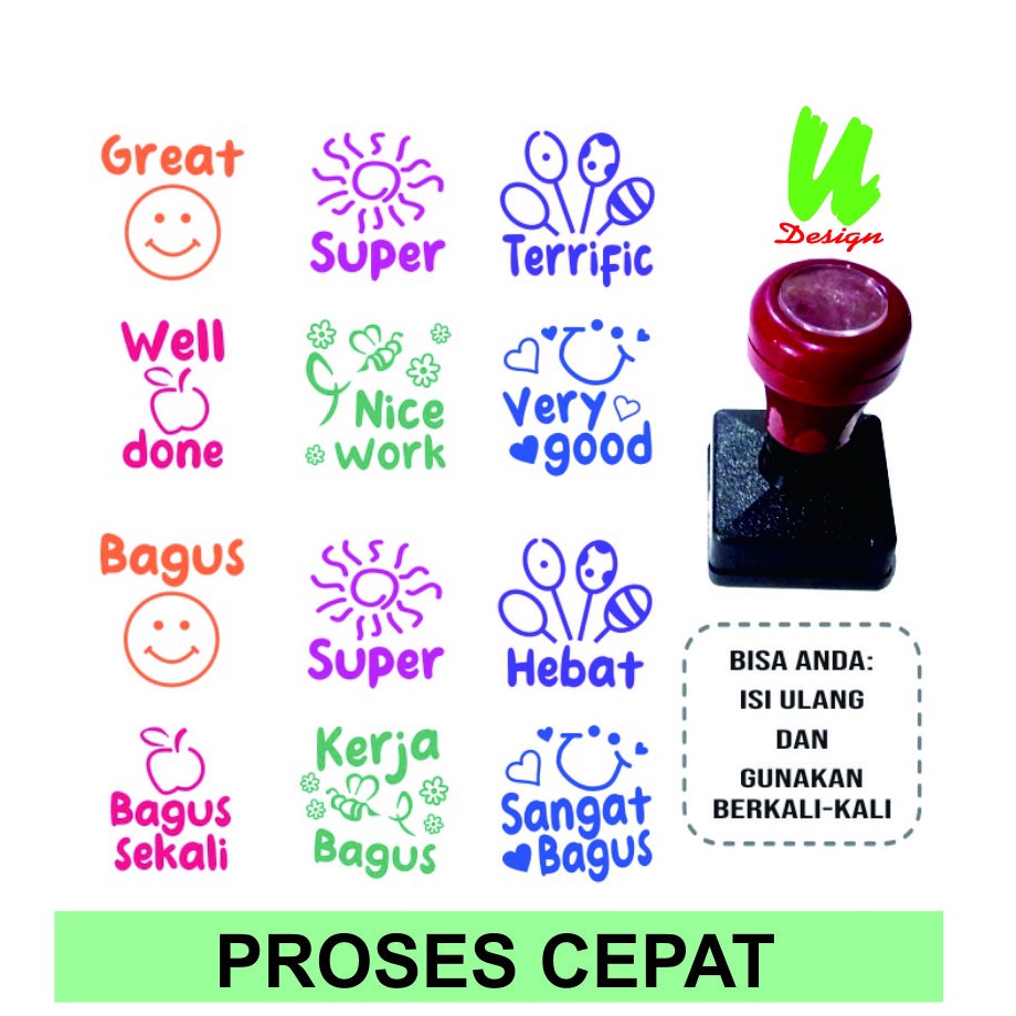 

L9LCD Stempel Penilaian Reward Guru TK / Paud / Anak / SD 4843