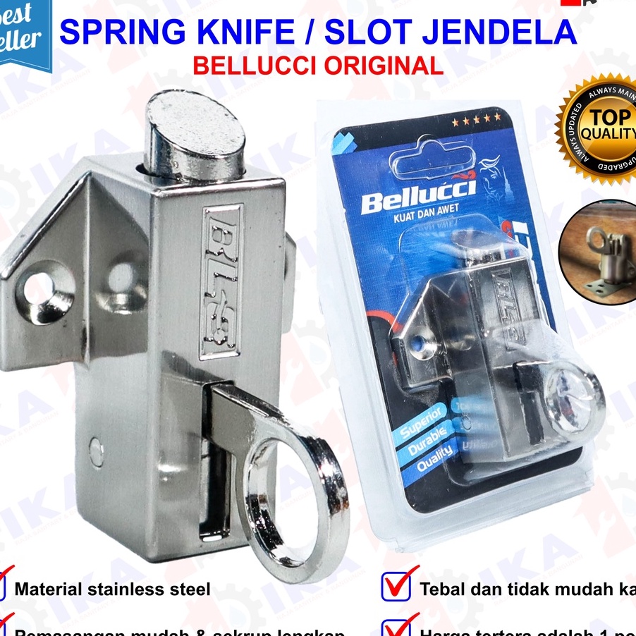 Terkini Spring Knip Knife Bellucci V50 | Grendel Bellucci | Grendel kodok | SPK BLC V50 Spring knip 