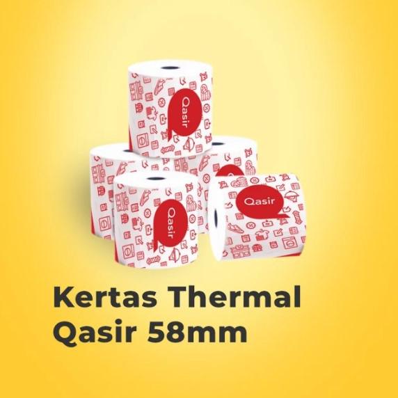 TODAY SALE KERTAS THERMAL 58MM 20 ROLL/ PAPER THERMAL 58MM (WATERMARK QASIR)
