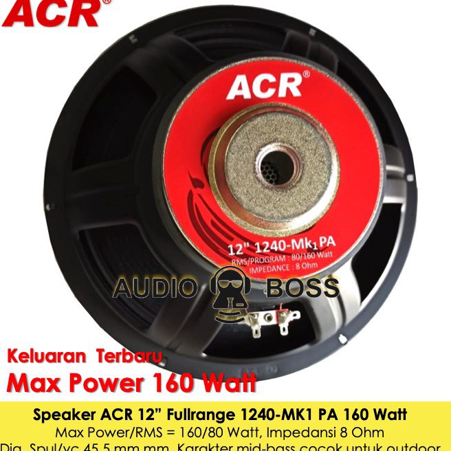 LUL723 Speaker 12 Inch ACR 1240 - PA Classic Speaker ACR 1240 12 Inch - PA Klasik - Clasic full rang