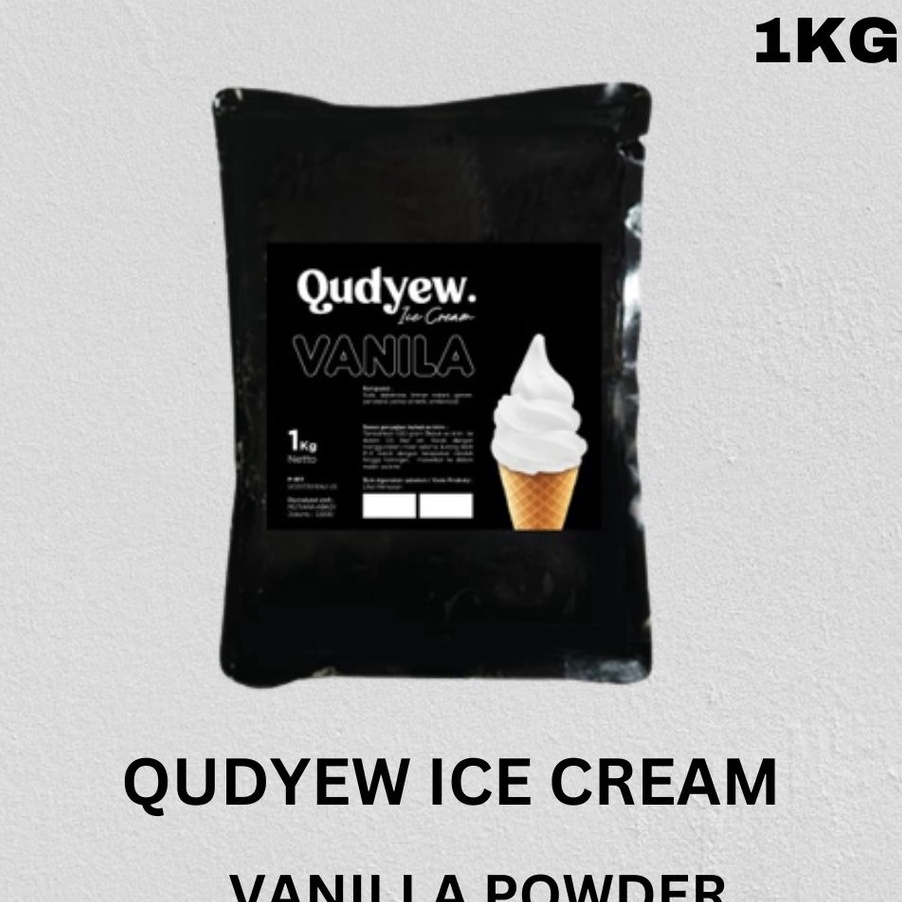 

LYLN3387 Jangan Sampai Kehabisan!!! Soft Ice Cream Qudyew Powder / Bubuk Es Krim1kg halal murah Distributor - Vanilla