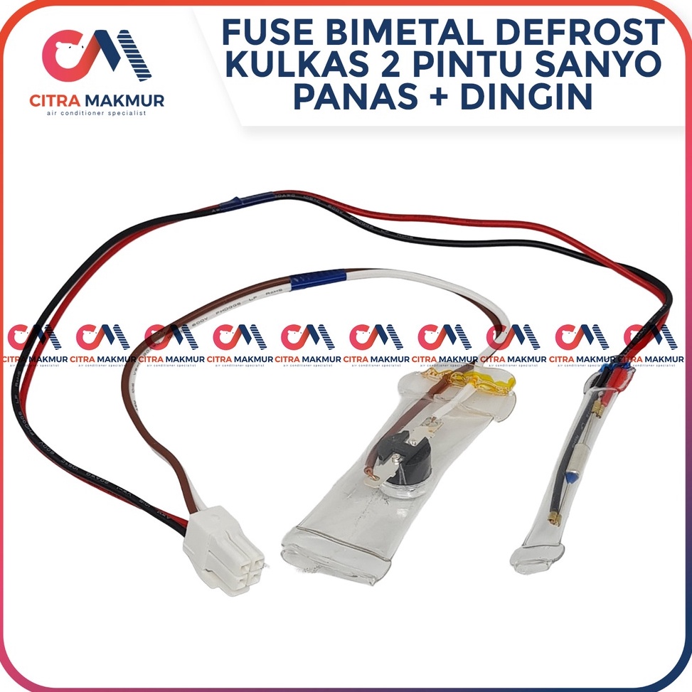 ーWyW Defrost Bimetal Fuse Sanyo Aqua Double Kulkas 2 pintu Dobel Panas dan Dingin semua merk Fius Pi