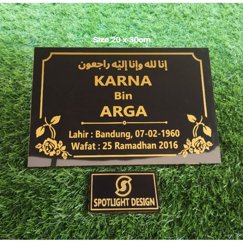 Batu Nisan Makam Kuburan Granit Ukuran 20x30