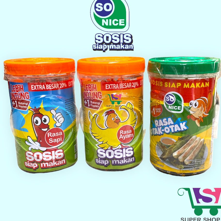 

VYJH8996 Ready Stok So Nice Sosis Siap Makan Ayam / Sapi / Otak Otak Iklan TOPLES (isi 24 pcs)