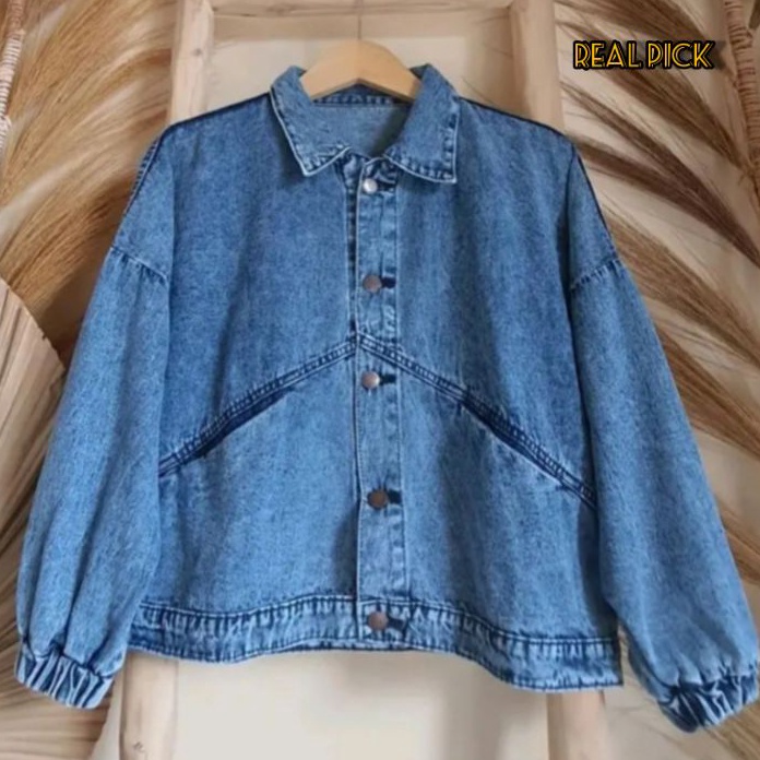 YSXW8211 Dijamin Ori OVERSIZE JACKET JEANS WANITA VINTAGE BLUE ACID JAKET DENIM OVERSIZE JAKET JINS 