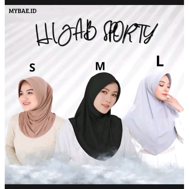 hijab sport Hamida hijab instan ukuran S M L
