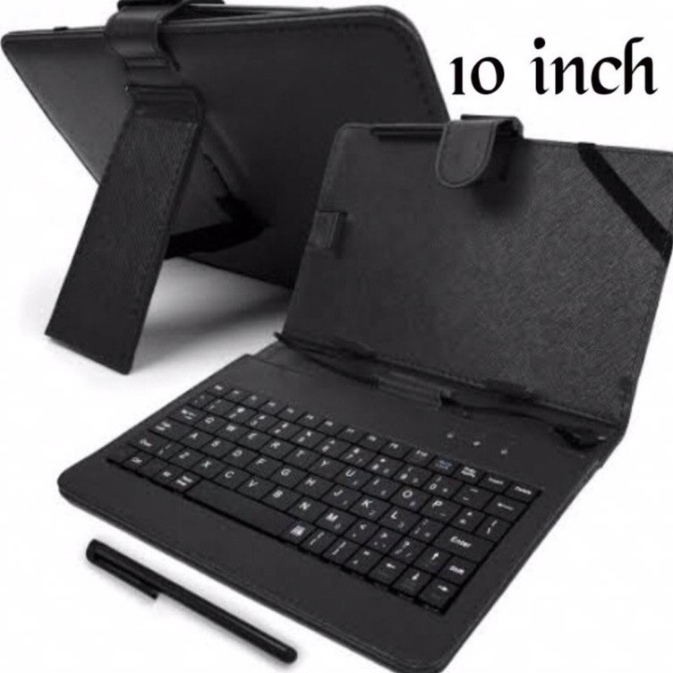 ❁HcK Keyboard case tablet 10” / Sarung tablet 10inch / Case keyboard tablet universal ❉ ❄ ・