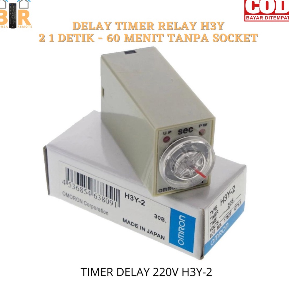 iqyb -83 Delay Timer RELAY H3Y-2 1 DETIK - 60 MENIT TANPA SOCKET GNC